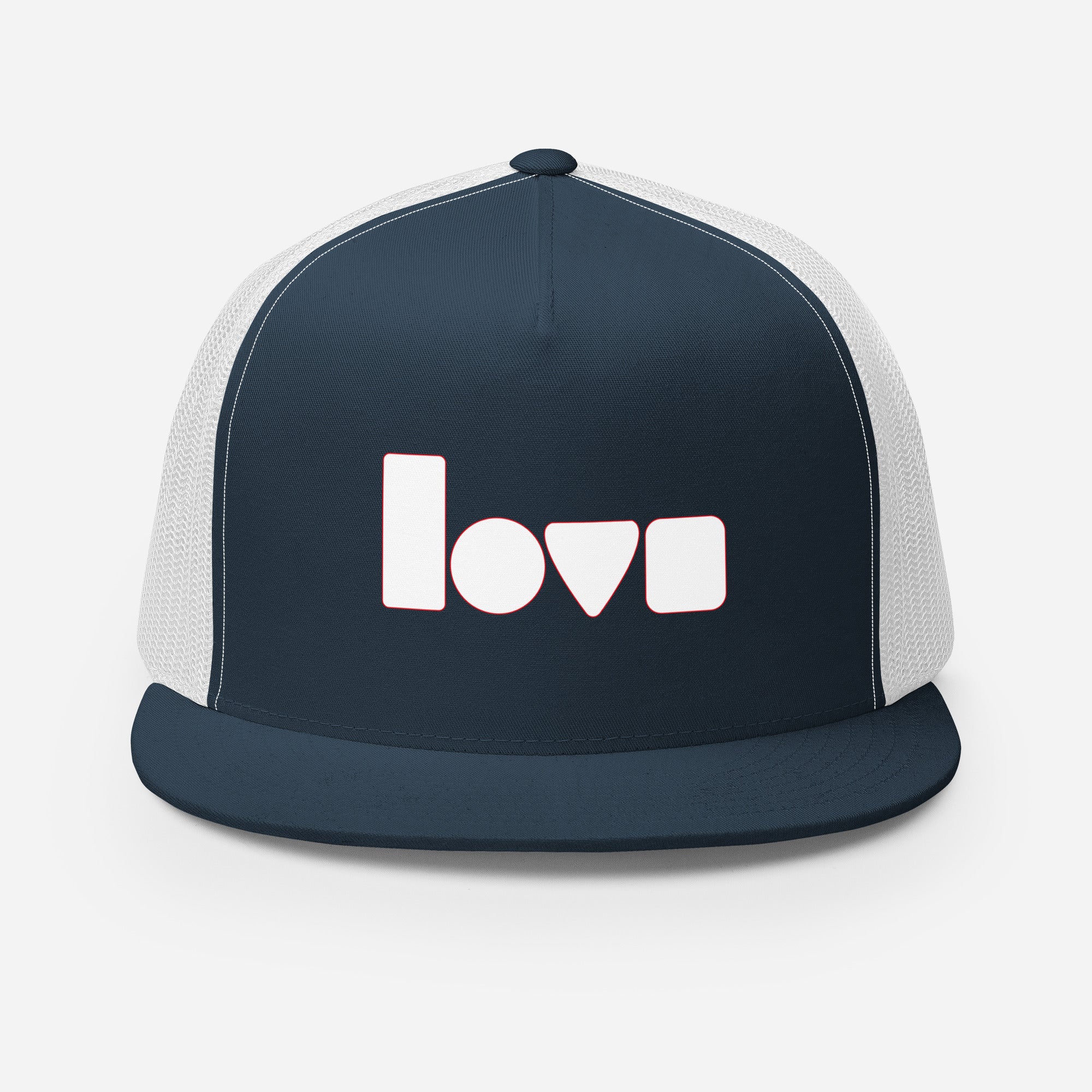 Geo-Love Trucker Cap, Navy White, Vorderansicht