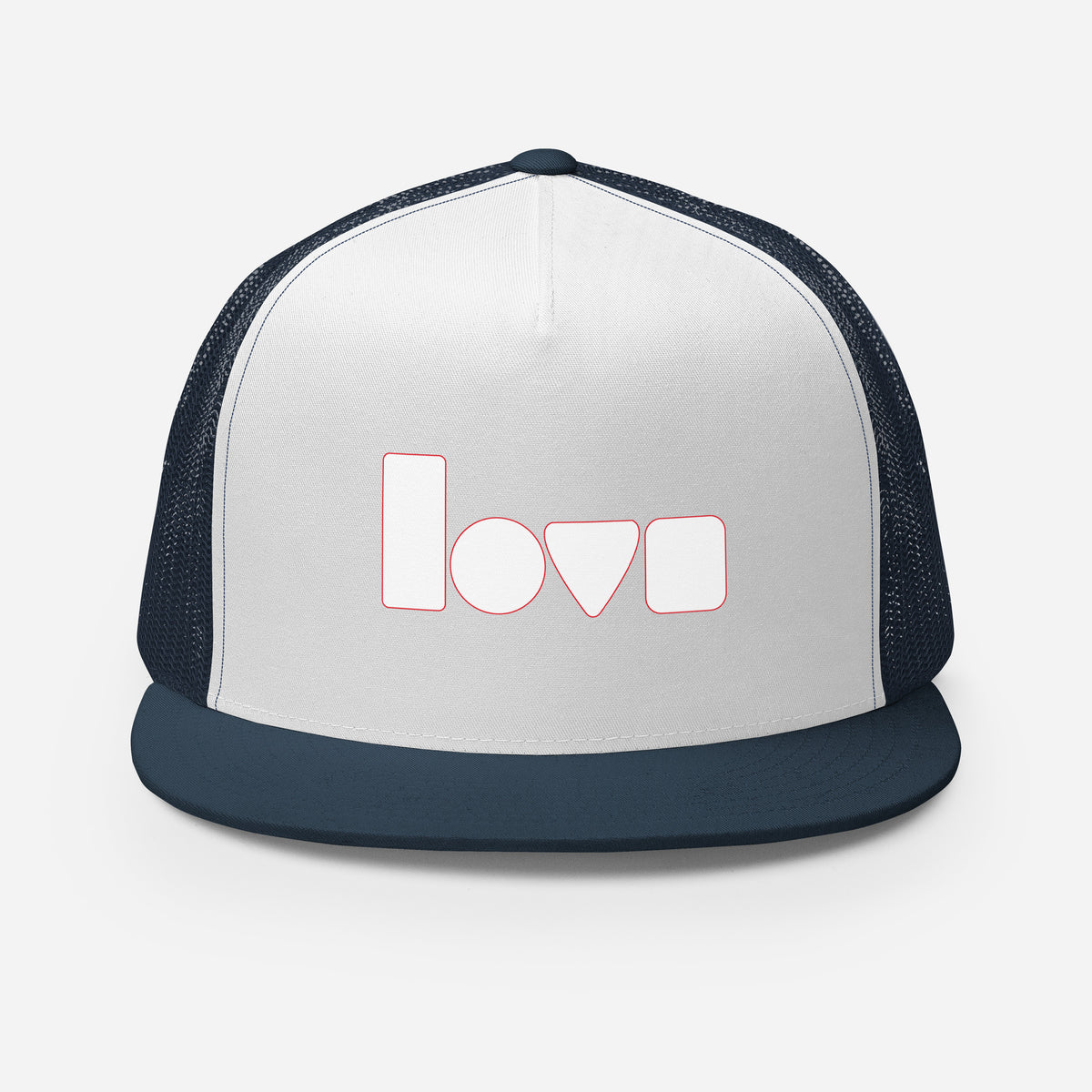 Geo-Love Trucker Cap, Navy White Navy, Vorderansicht