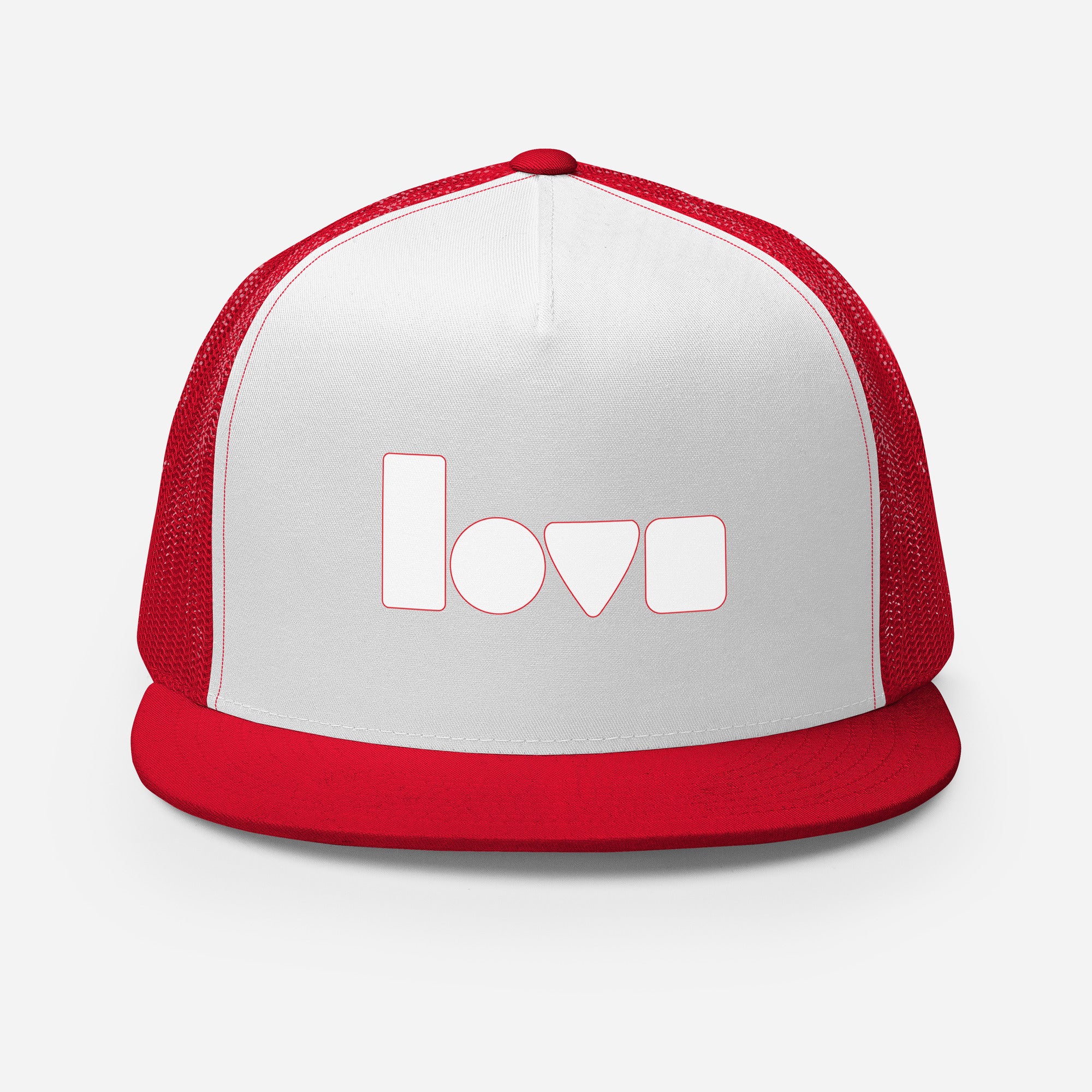Geo-Love Trucker Cap, Red White Red, Vorderansicht