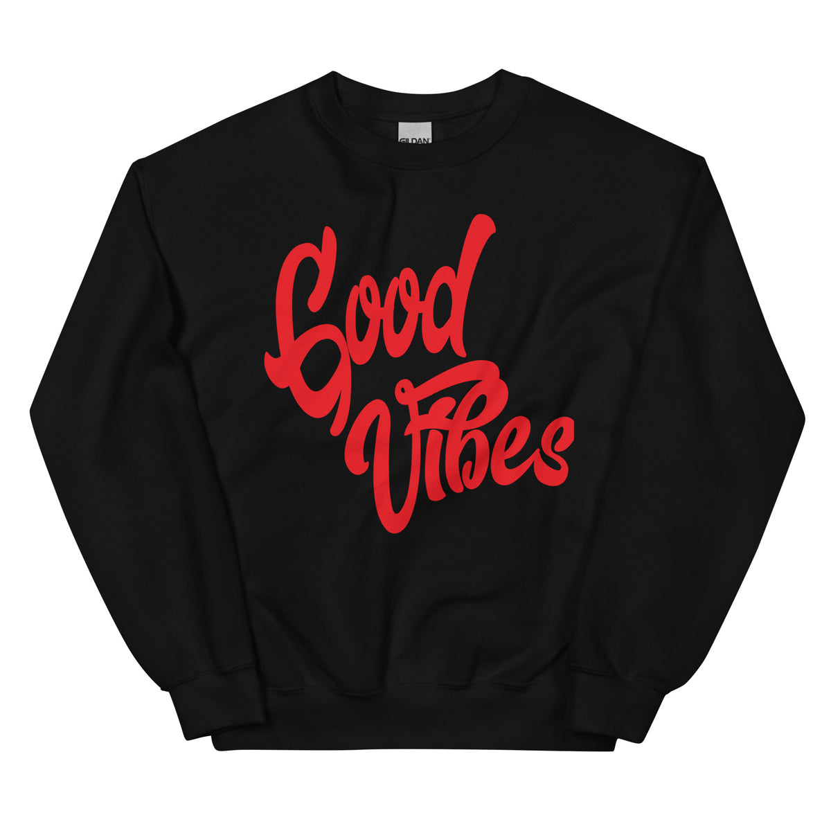 Good Vibes Unisex-Sweatshirt, Schwarz, Vorderansicht