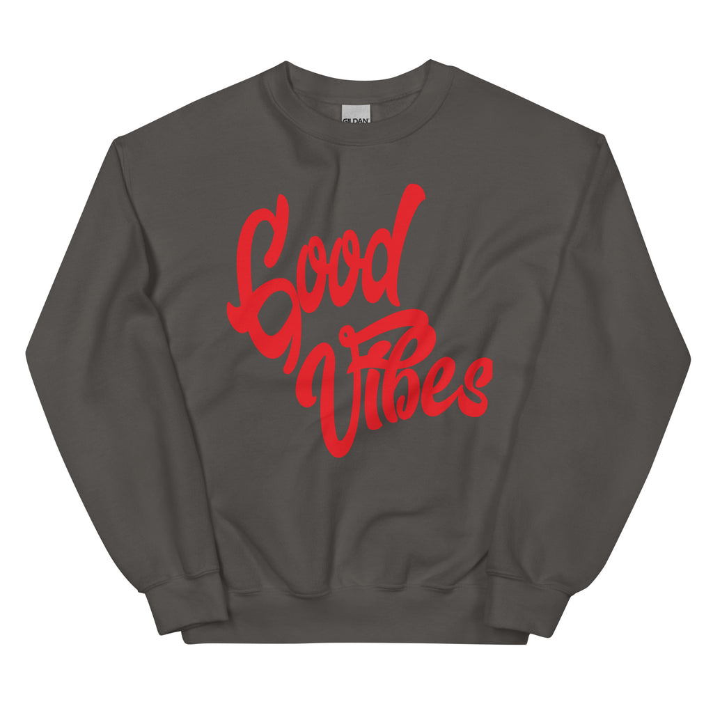 Good Vibes Unisex-Sweatshirt, Anthrazit, Vorderansicht