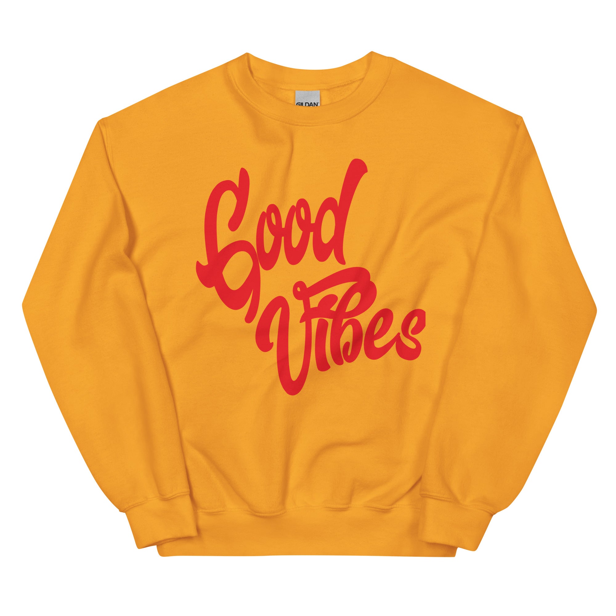Good Vibes Unisex-Sweatshirt, Gold, Vorderansicht
