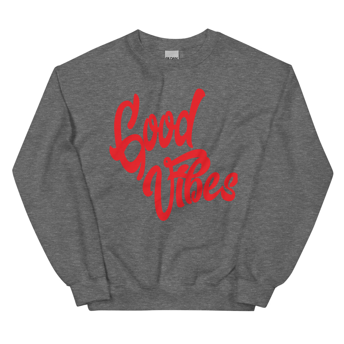 Good Vibes Unisex-Sweatshirt, Graphite Heather, Vorderansicht