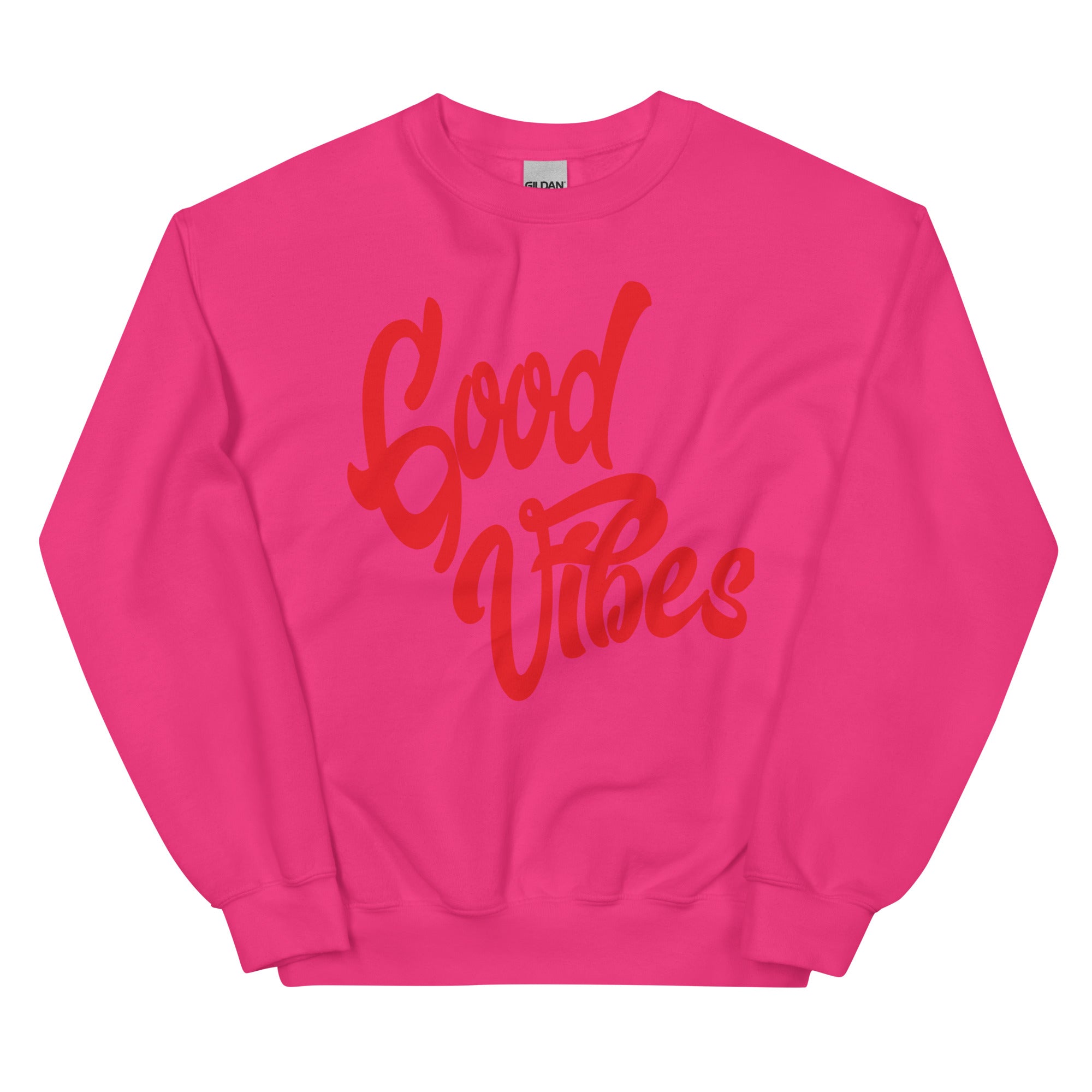 Good Vibes Unisex-Sweatshirt, Heliconia, Vorderansicht