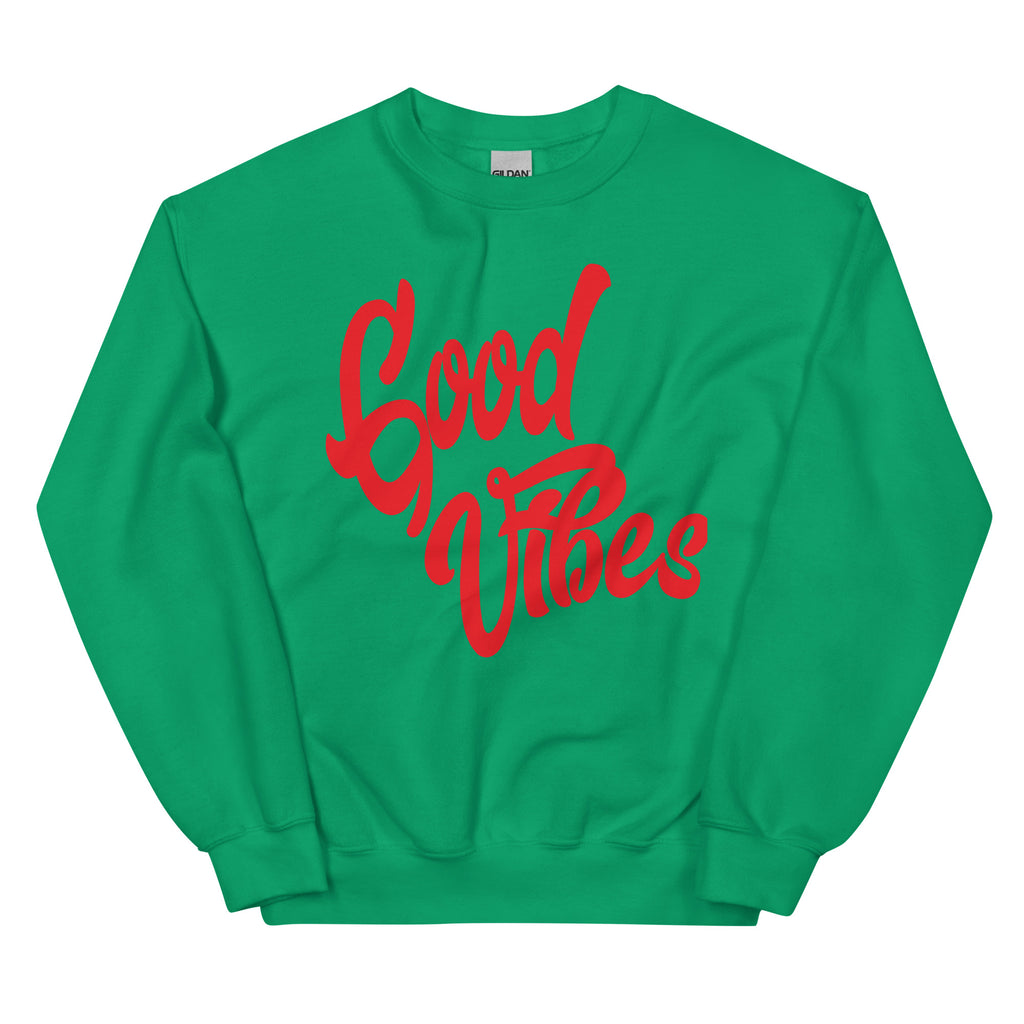 Good Vibes Unisex-Sweatshirt, Jade Dome, Vorderansicht