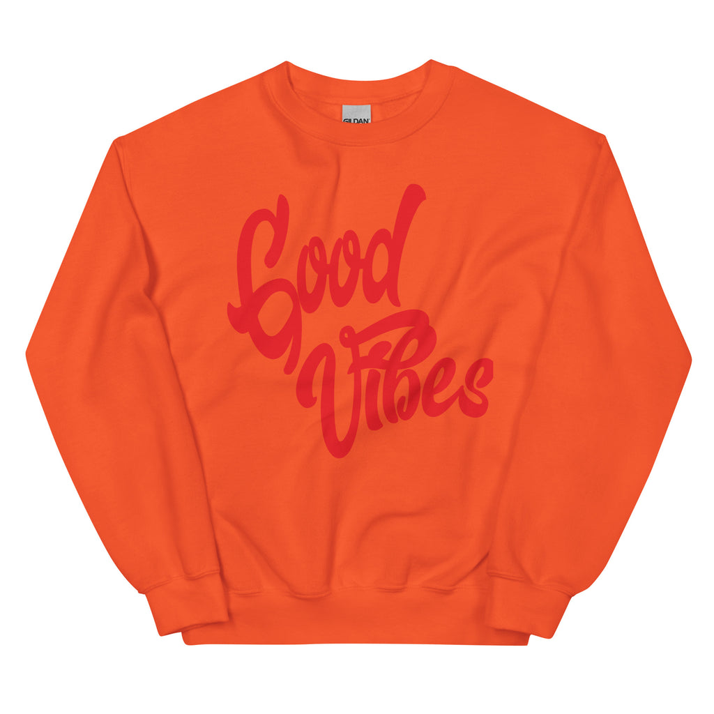 Good Vibes Unisex-Sweatshirt, Orange, Vorderansicht