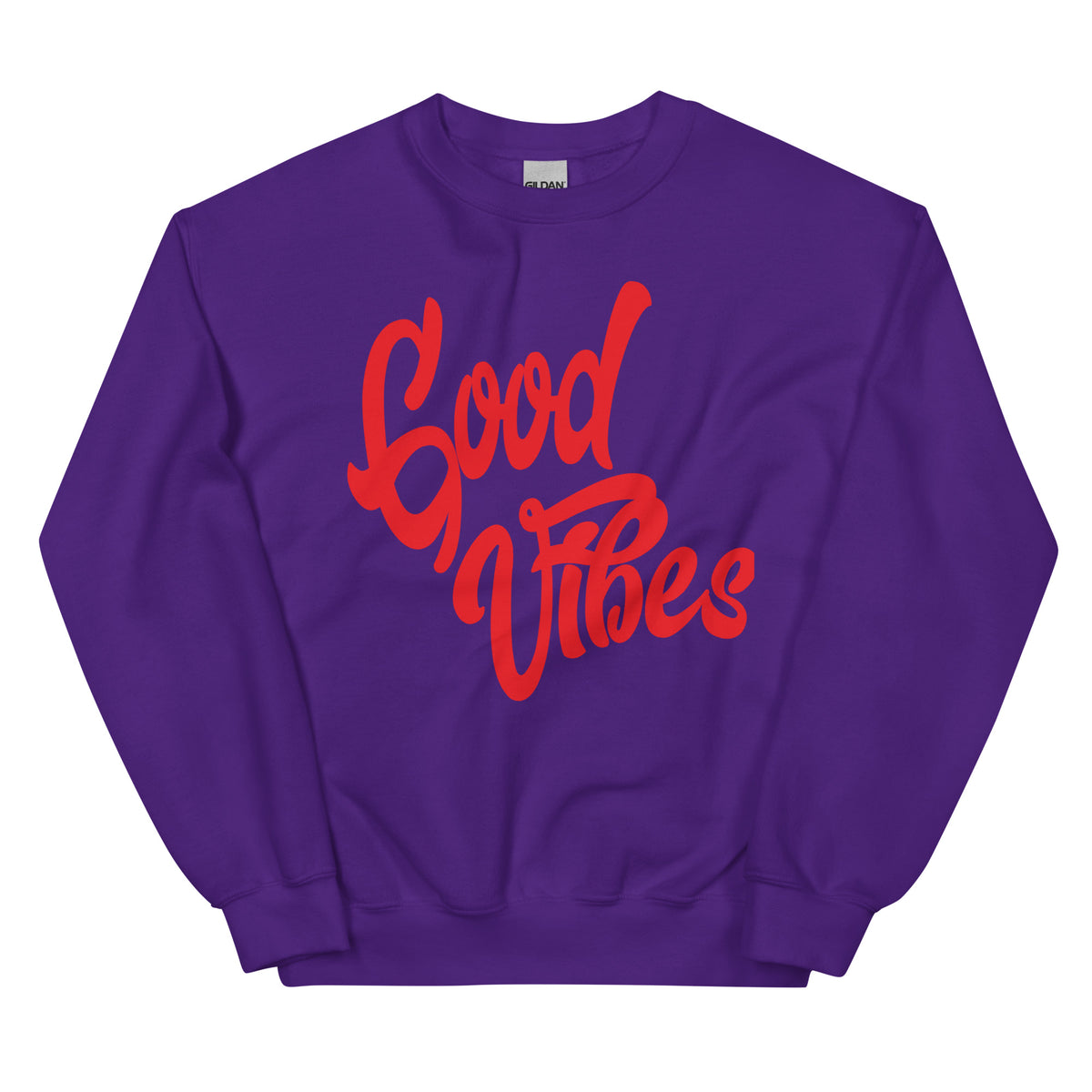 Good Vibes Unisex-Sweatshirt, Lila, Vorderansicht