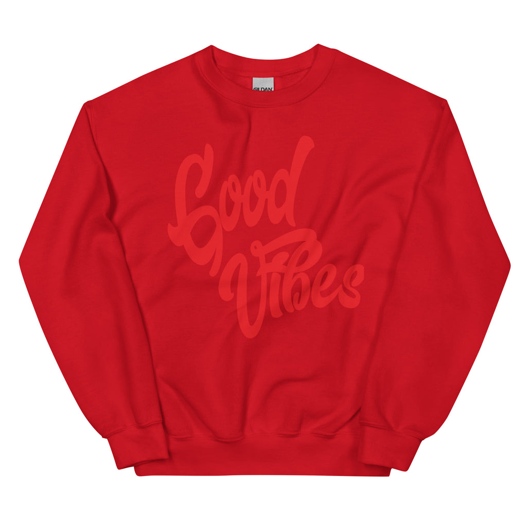 Good Vibes Unisex-Sweatshirt, Rot, Vorderansicht