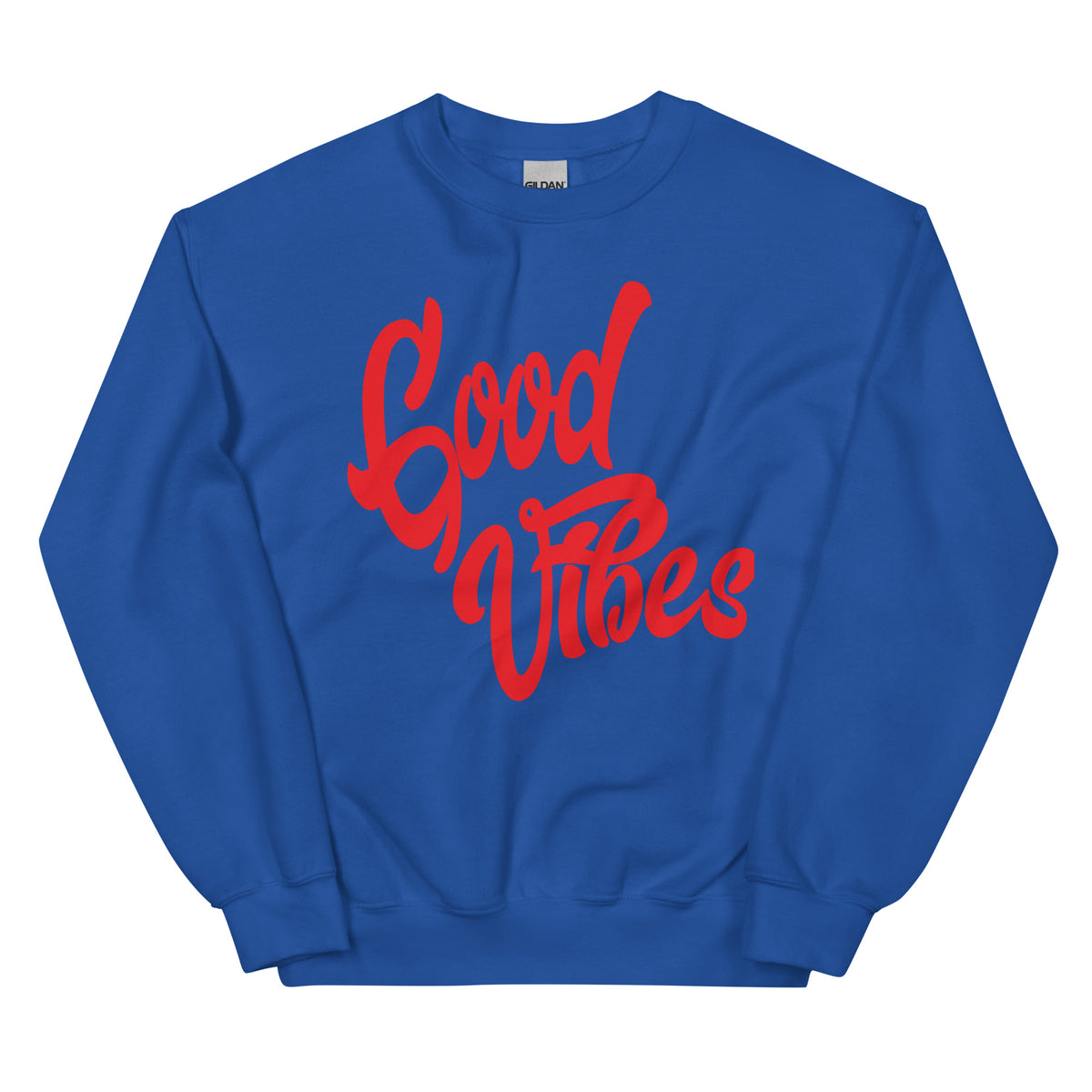 Good Vibes Unisex-Sweatshirt, Royalblau, Vorderansicht