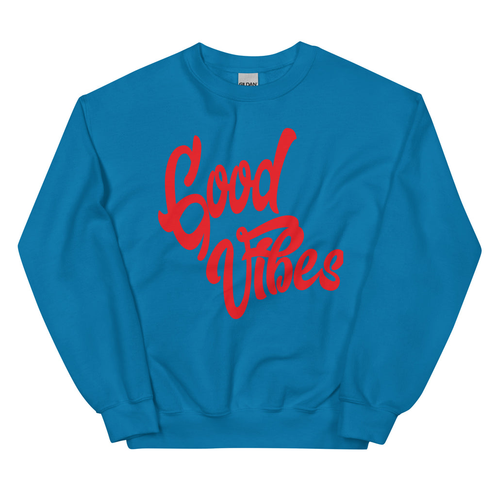 Good Vibes Unisex-Sweatshirt, Sapphire, Vorderansicht