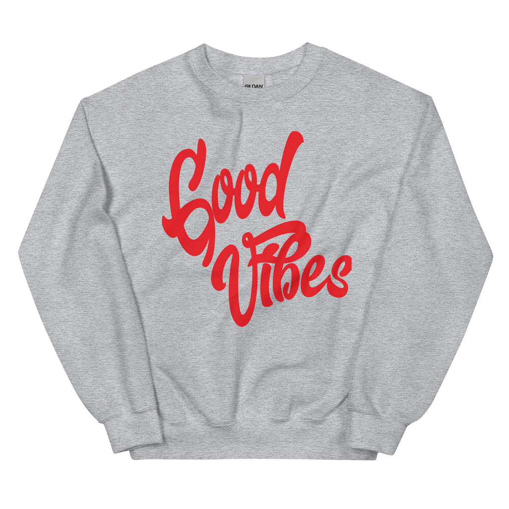 Good Vibes Unisex-Sweatshirt, Sport Grey, Vorderansicht