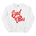 Good Vibes Unisex-Sweatshirt, Weiß, Vorderansicht