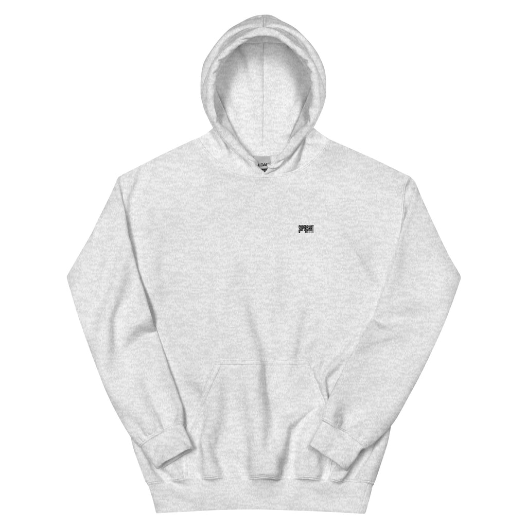 Supershirt Basic Unisex-Hoodie, Ash, Vorderansicht