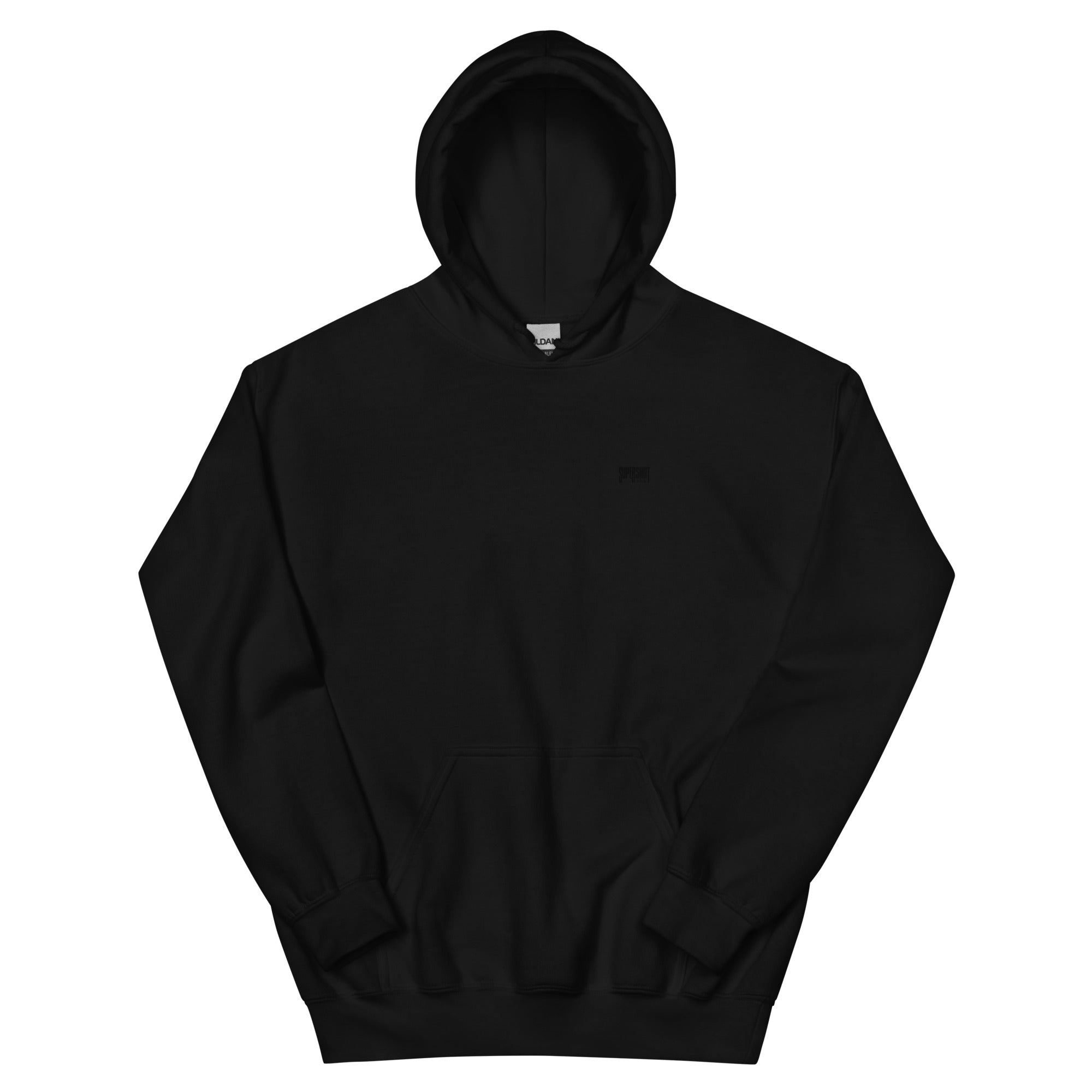 Supershirt Basic Unisex-Hoodie, Schwarz, Vorderansicht