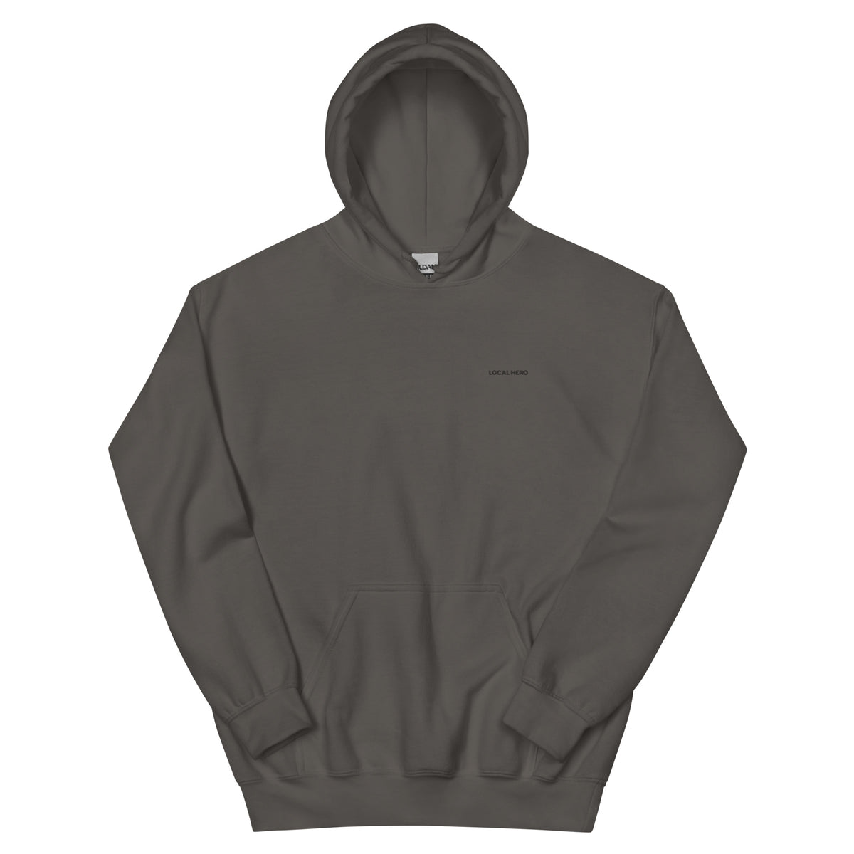 Local Hero Unisex-Hoodie, Anthrazit, Vorderansicht