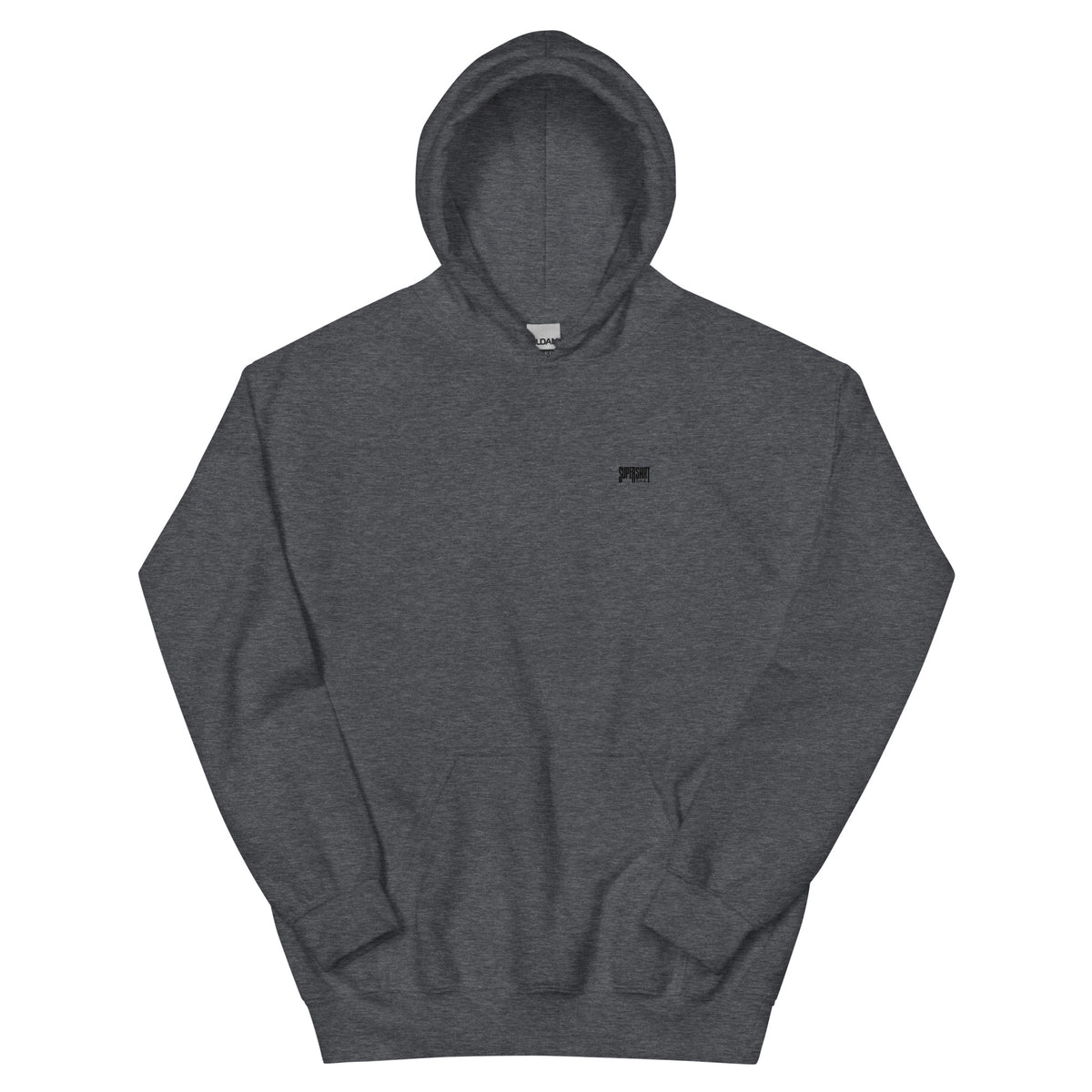 Supershirt Basic Unisex-Hoodie, Dark Heather, Vorderansicht