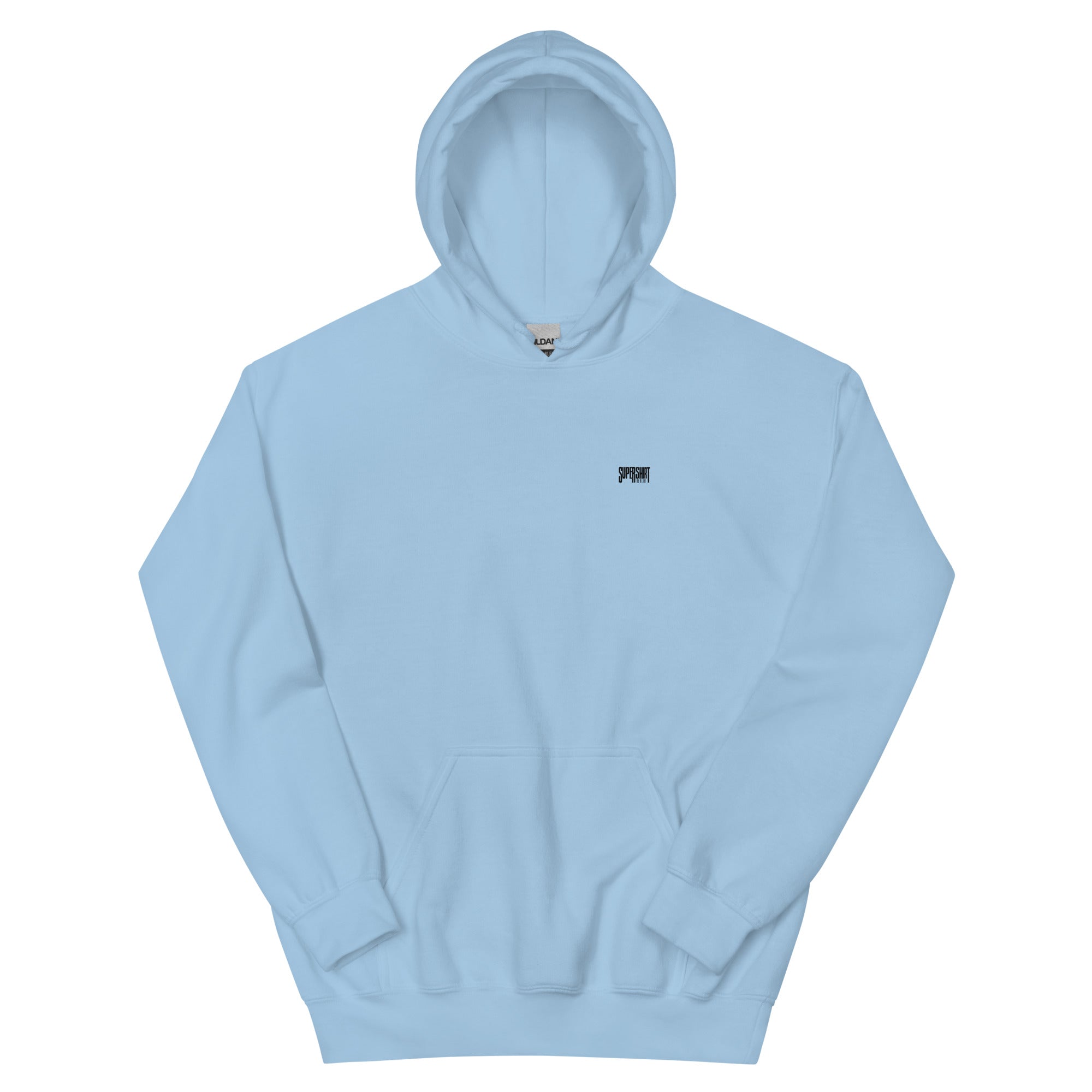 Supershirt Basic Unisex-Hoodie, Hellblau, Vorderansicht
