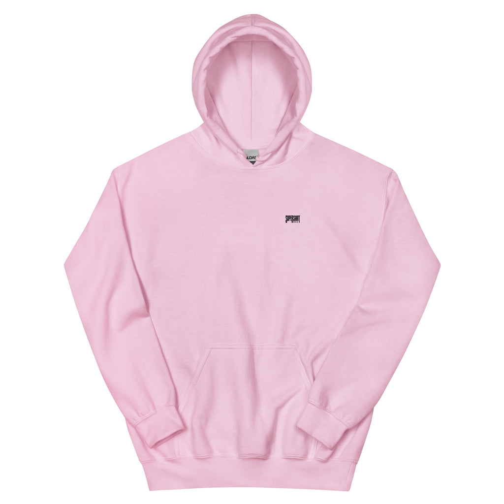 Supershirt Basic Unisex-Hoodie, Rosa Hell, Vorderansicht