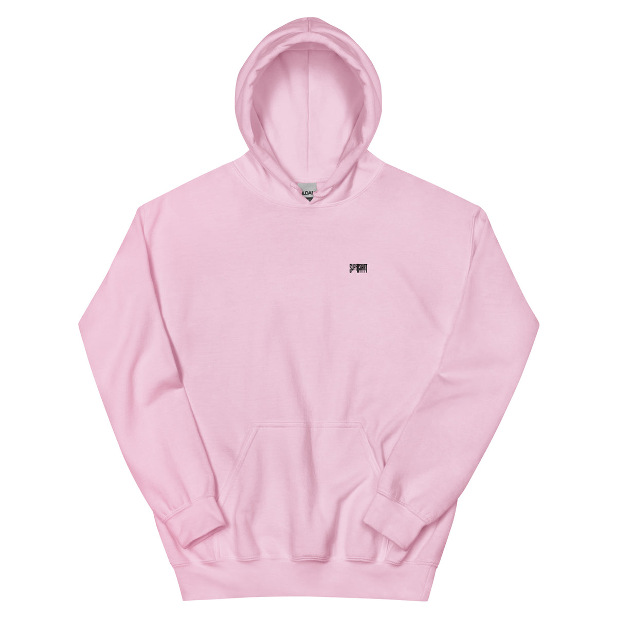 Supershirt Basic Unisex-Hoodie, Rosa Hell, Vorderansicht