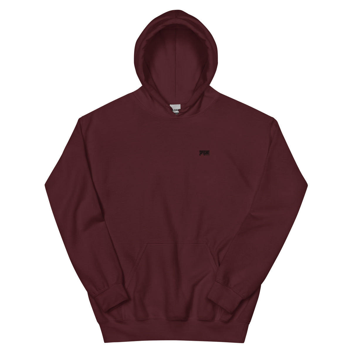 Supershirt Basic Unisex-Hoodie, Kastanienbraun, Vorderansicht
