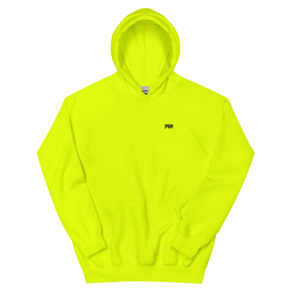 Supershirt Basic Unisex-Hoodie, Safety Green, Vorderansicht