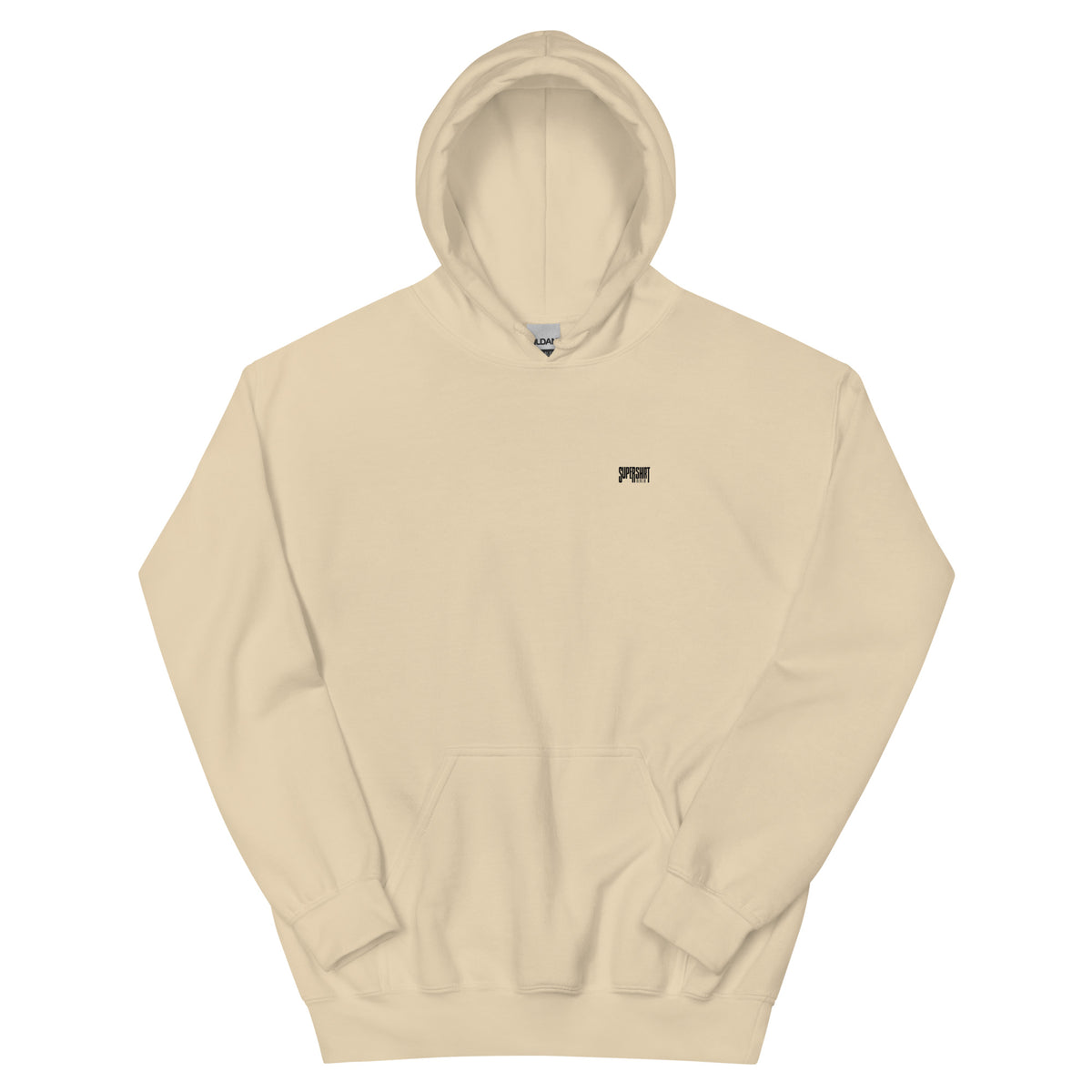 Supershirt Basic Unisex-Hoodie, Sand, Vorderansicht