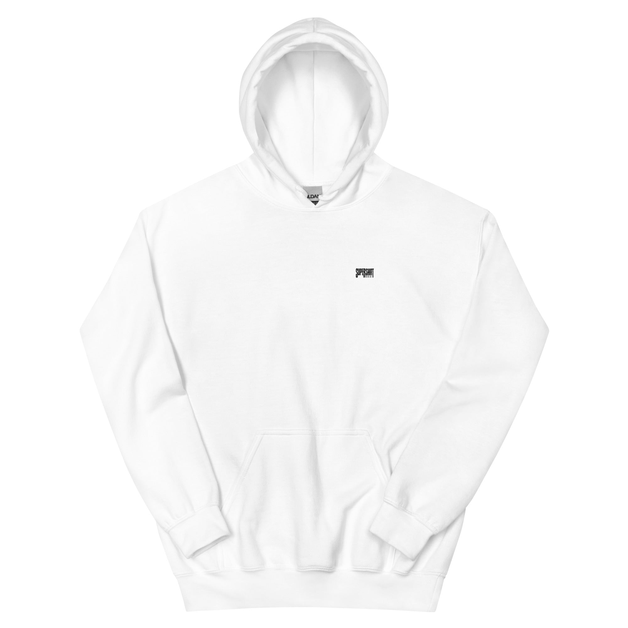 Supershirt Basic Unisex-Hoodie, Weiß, Vorderansicht