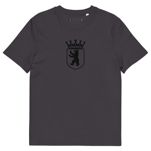Berlin bear (Berlin Bär) organic cotton T-shirt, Anthracite, front view