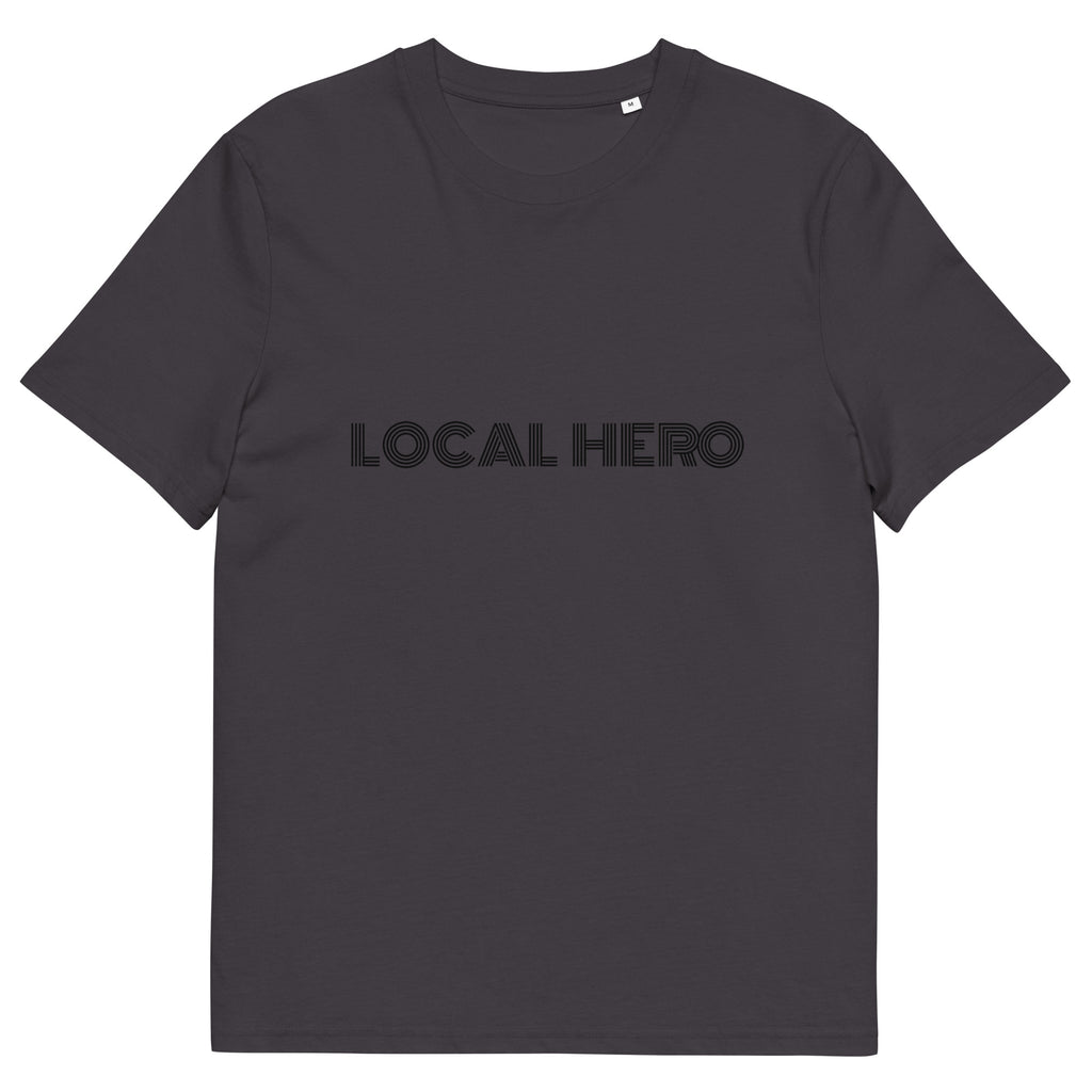 Local Hero T-Shirt mit Streetwear-Schriftzug, Anthrazit, Vorderansicht