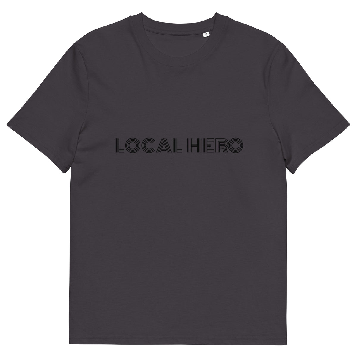Local Hero T-Shirt mit Streetwear-Schriftzug, Anthrazit, Vorderansicht