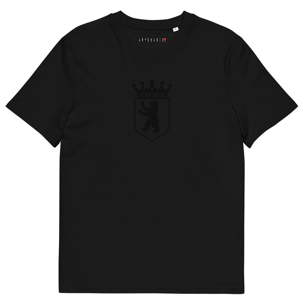 Berlin bear (Berlin Bär) organic cotton T-shirt, Black, front view