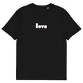 Geo-Love-T-Shirt aus Bio-Baumwolle, Schwarz, Vorderansicht
