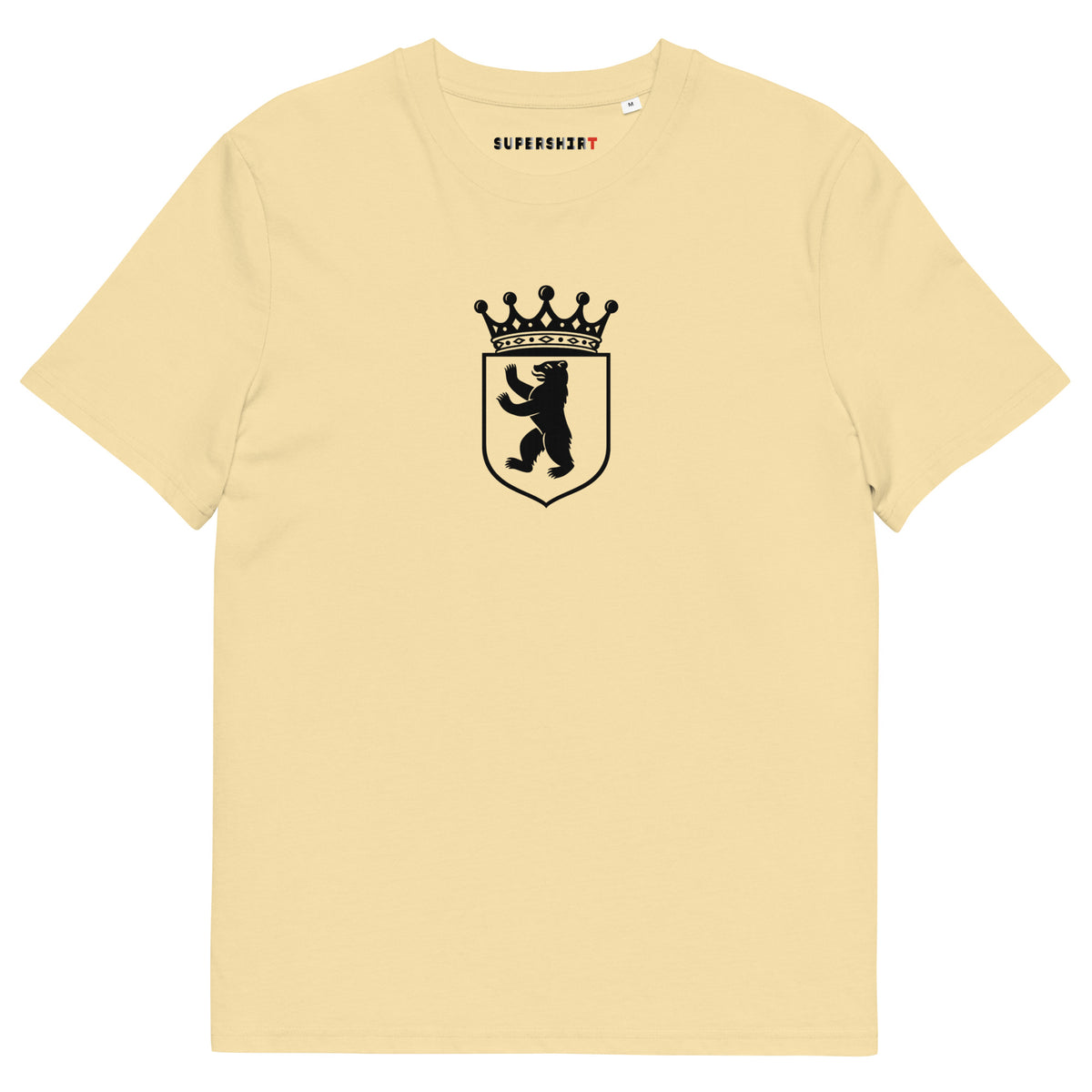 Berlin bear (Berlin Bär) organic cotton T-shirt, Butter, front view