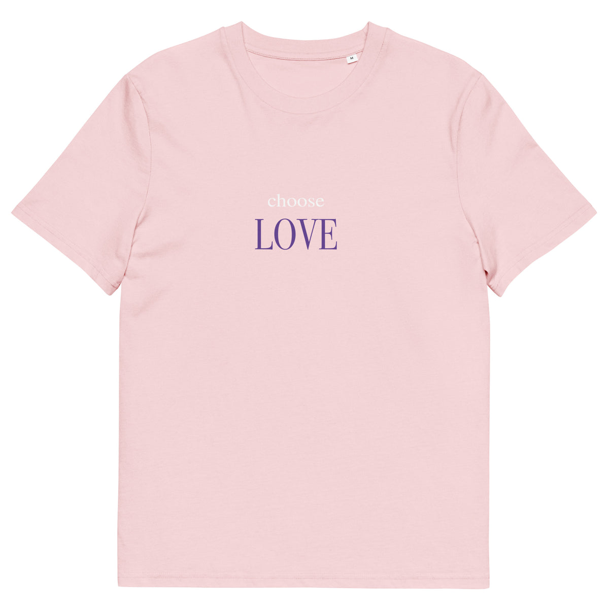 Choose Love T-Shirt mit Schriftzug, Cotton Pink, Vorderansicht