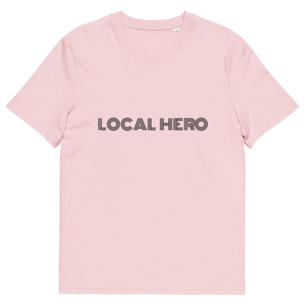 Local Hero T-Shirt mit Streetwear-Schriftzug, Cotton Pink, Vorderansicht