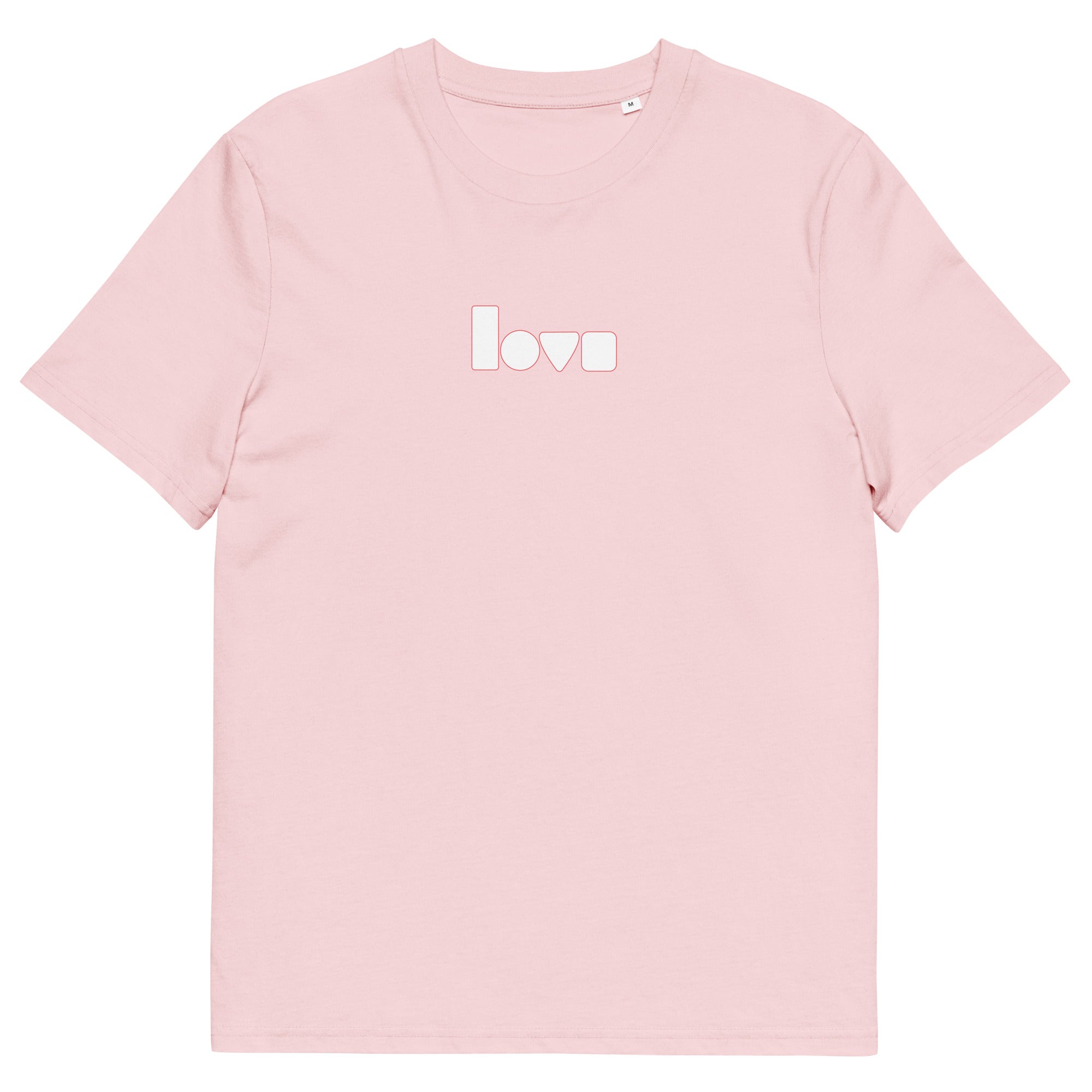 Geo-Love-T-Shirt aus Bio-Baumwolle, Cotton Pink, Vorderansicht