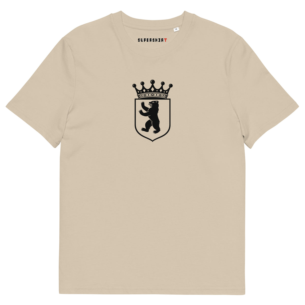 Berlin bear (Berlin Bär) organic cotton T-shirt, Desert Dust, front view