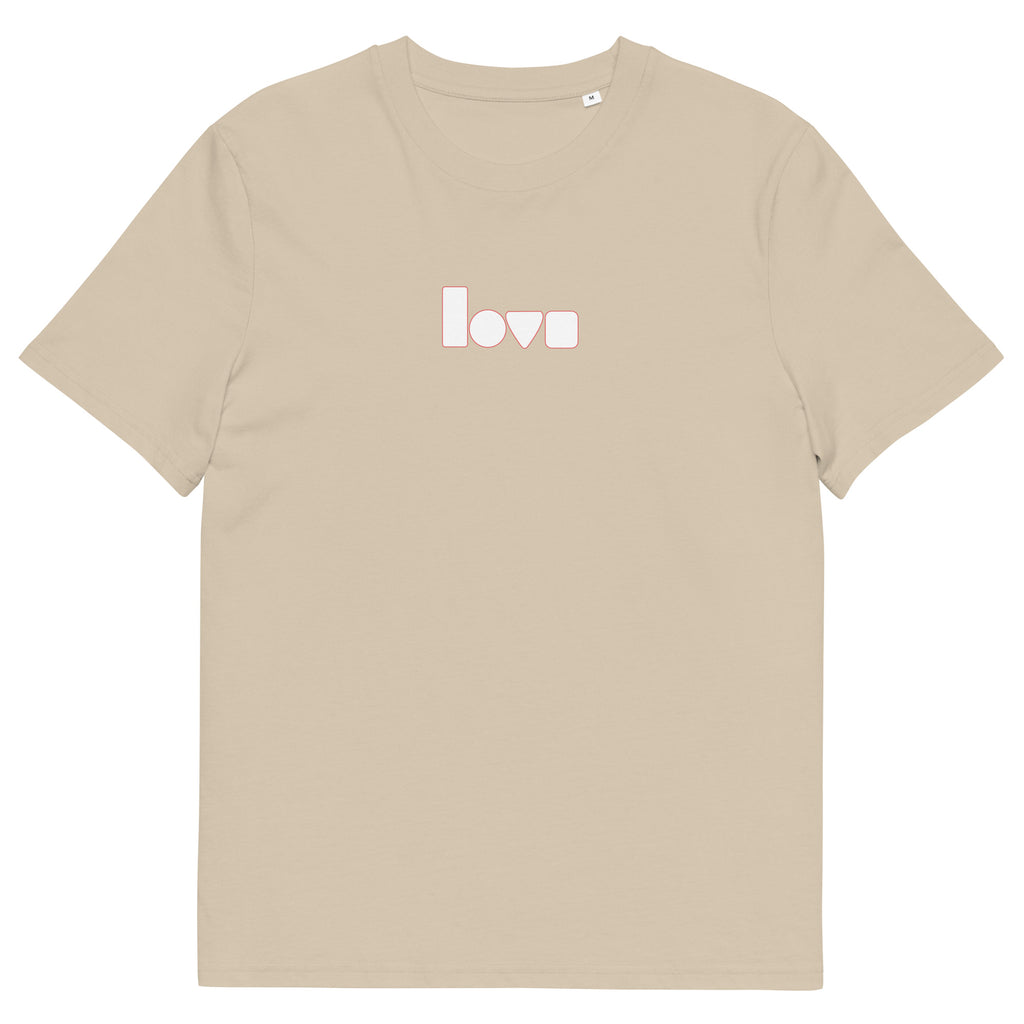 Geo-Love-T-Shirt aus Bio-Baumwolle, Desert Dust, Vorderansicht