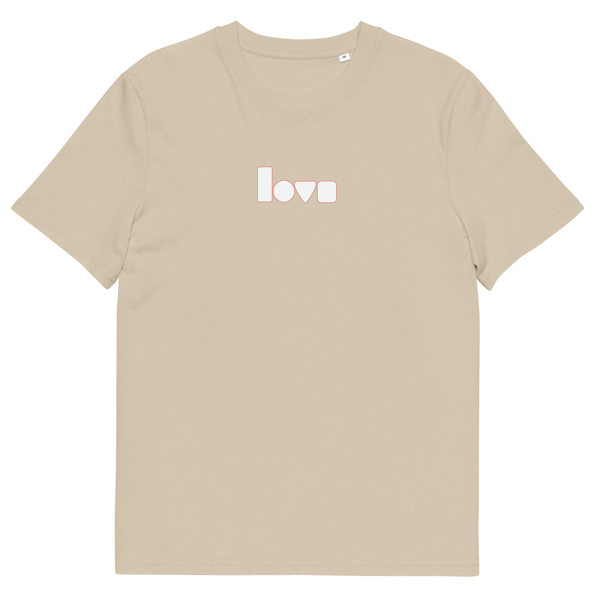 Geo-Love-T-Shirt aus Bio-Baumwolle, Desert Dust, Vorderansicht