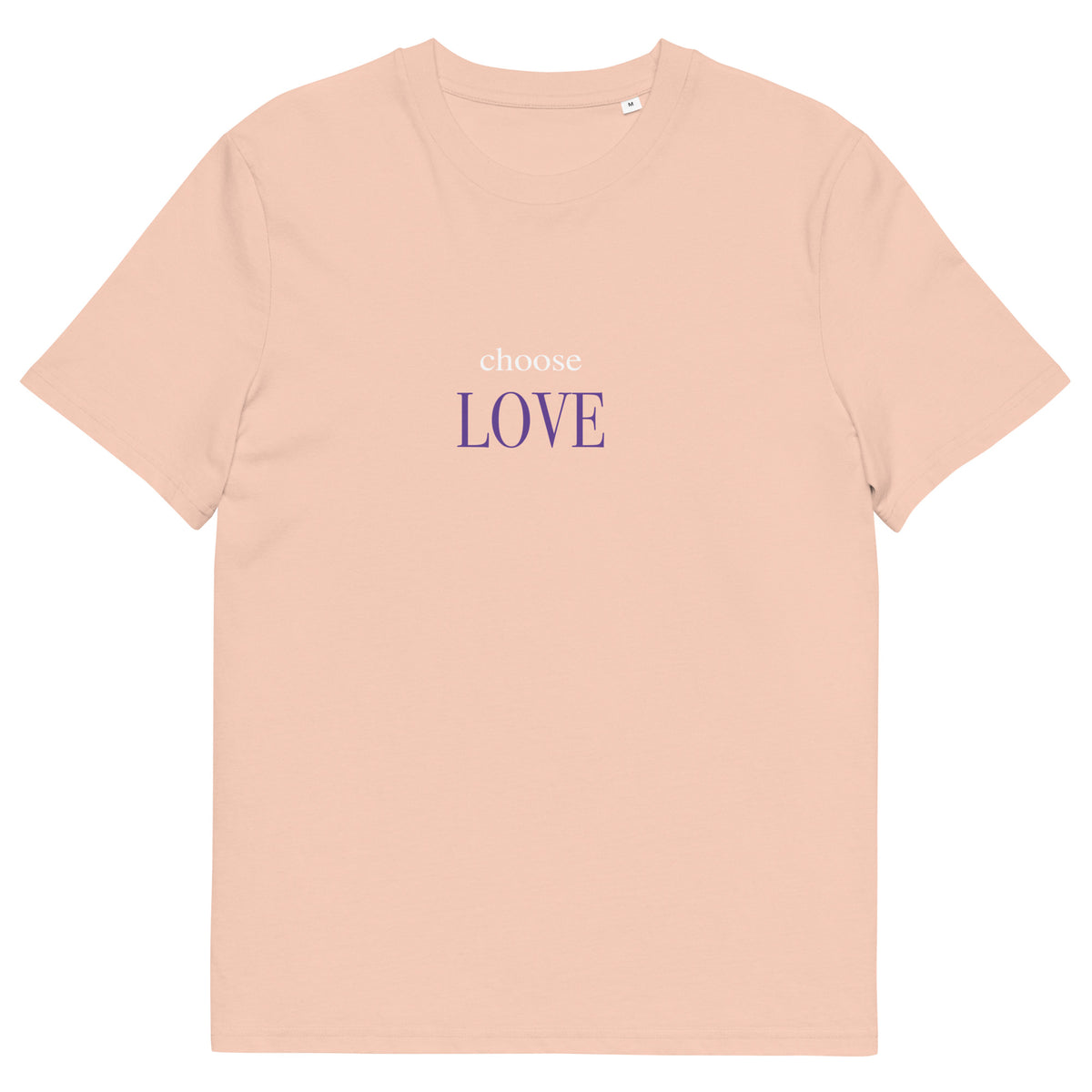 Choose Love T-Shirt mit Schriftzug, Fraiche Peche, Vorderansicht