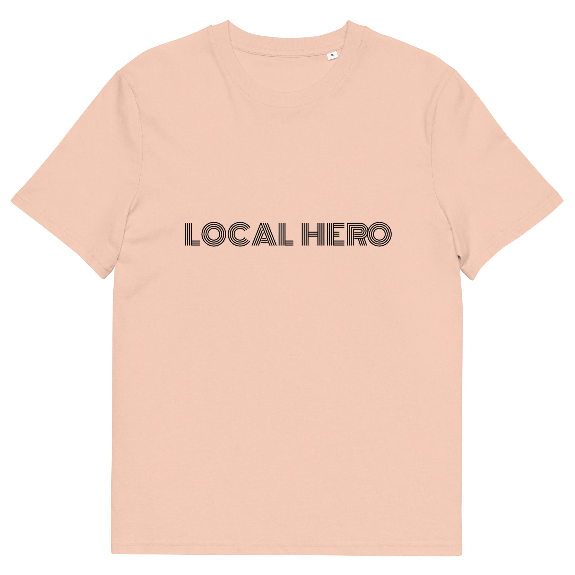 Local Hero T-Shirt mit Streetwear-Schriftzug, Fraiche Peche, Vorderansicht