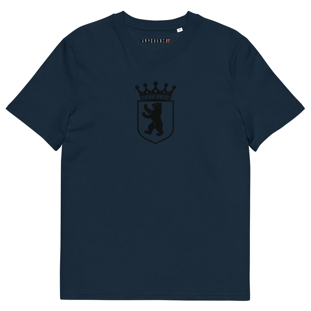 Berlin bear (Berlin Bär) organic cotton T-shirt, French Navy, front view