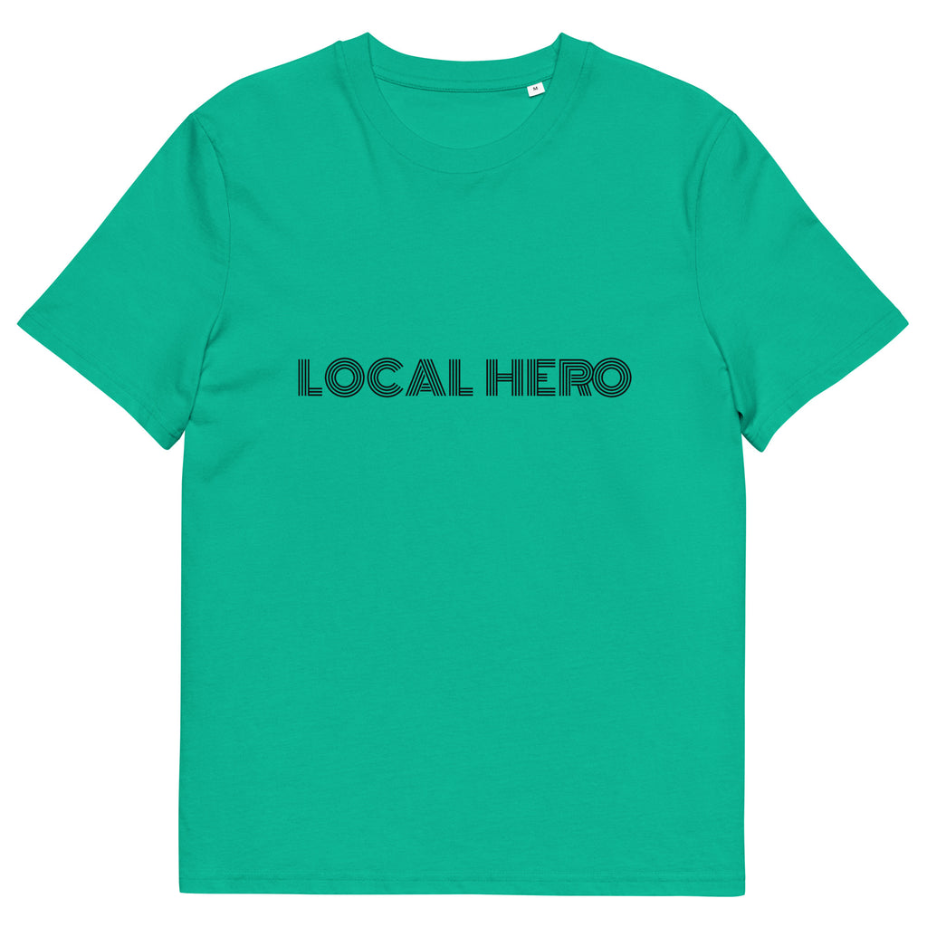 Local Hero T-Shirt mit Streetwear-Schriftzug, Go Green, Vorderansicht