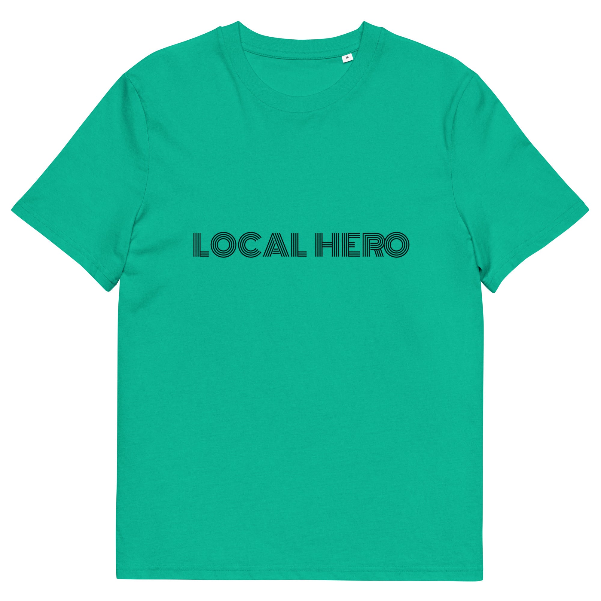 Local Hero T-Shirt mit Streetwear-Schriftzug, Go Green, Vorderansicht