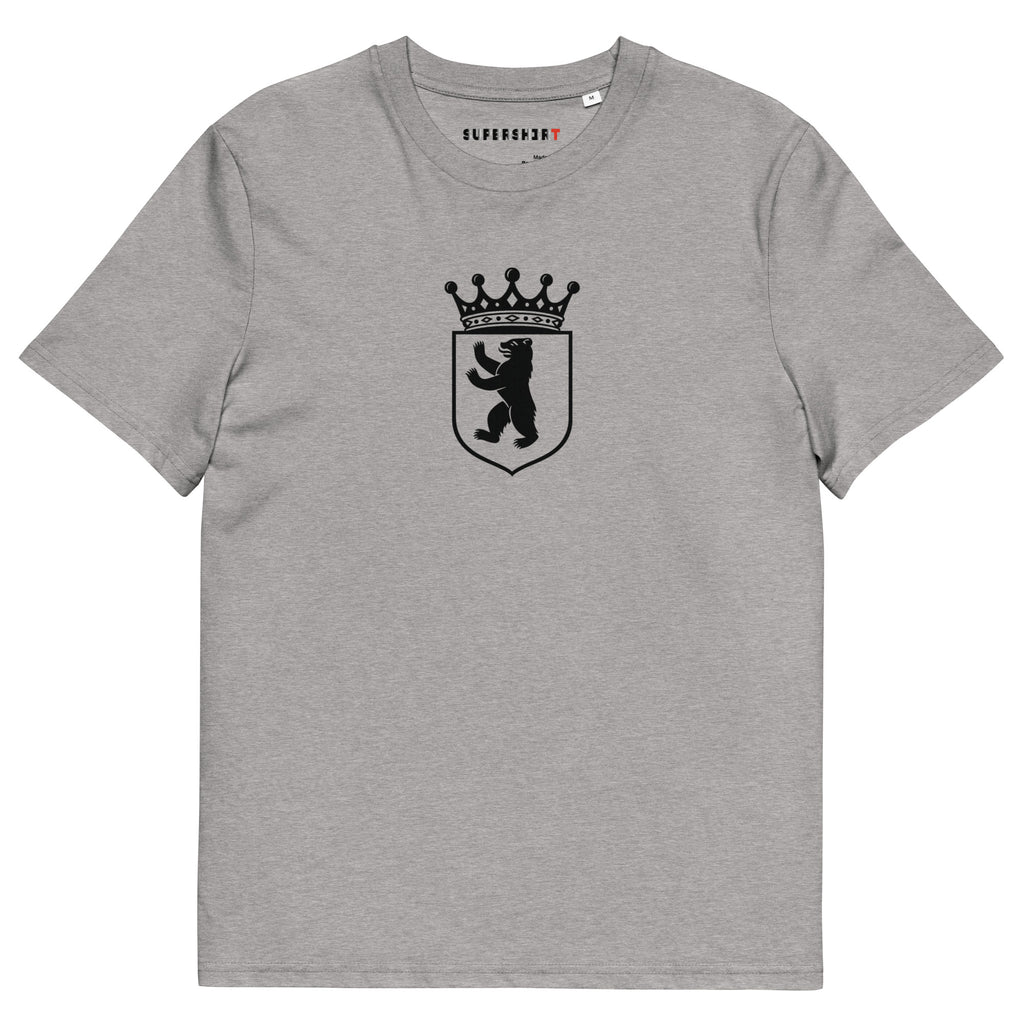 Berlin bear (Berlin Bär) organic cotton T-shirt, Heather Grey, front view