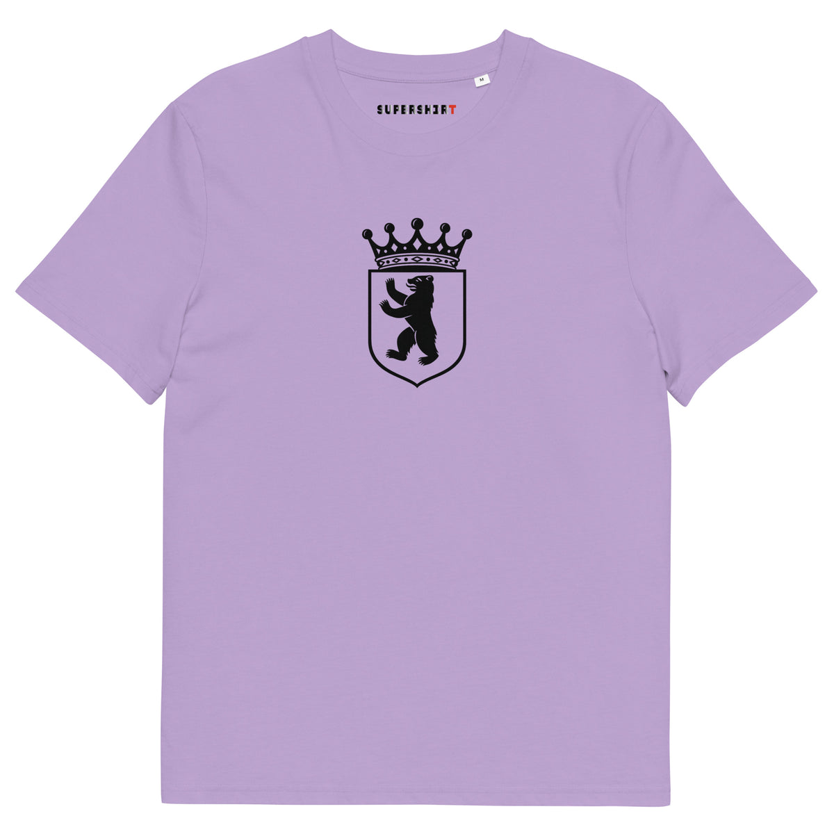 Berlin bear (Berlin Bär) organic cotton T-shirt, Lavender Dawn, front view
