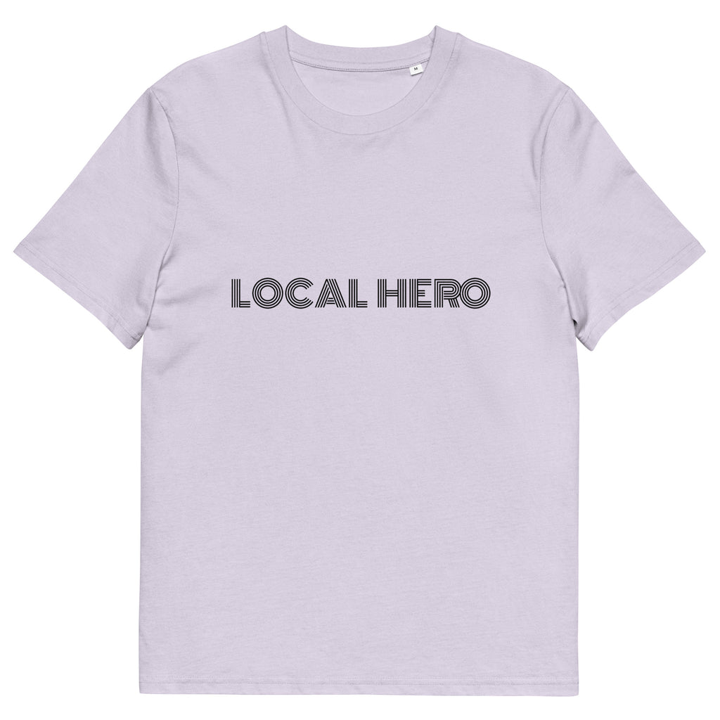 Local Hero T-Shirt mit Streetwear-Schriftzug, Lavendel, Vorderansicht