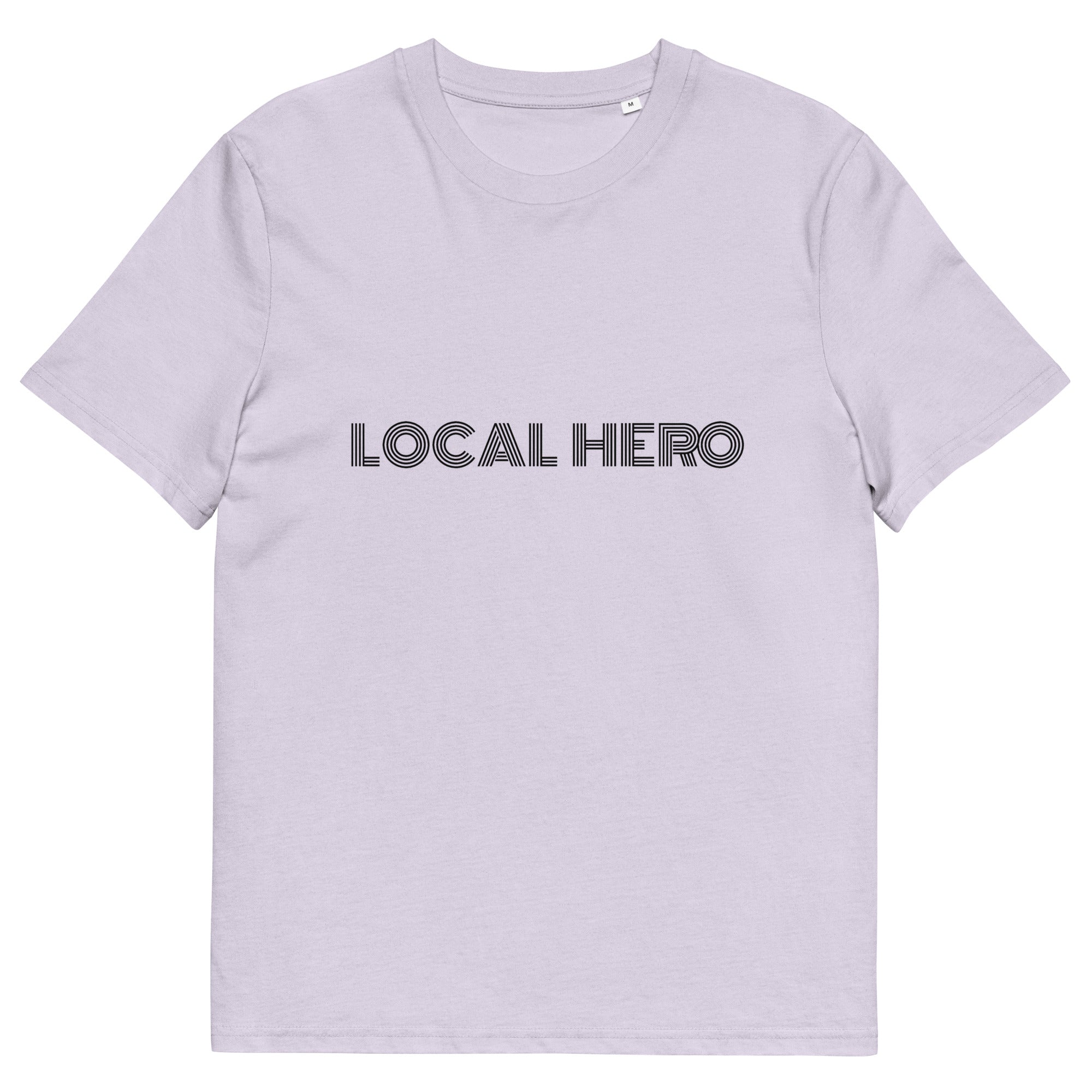 Local Hero T-Shirt mit Streetwear-Schriftzug, Lavendel, Vorderansicht