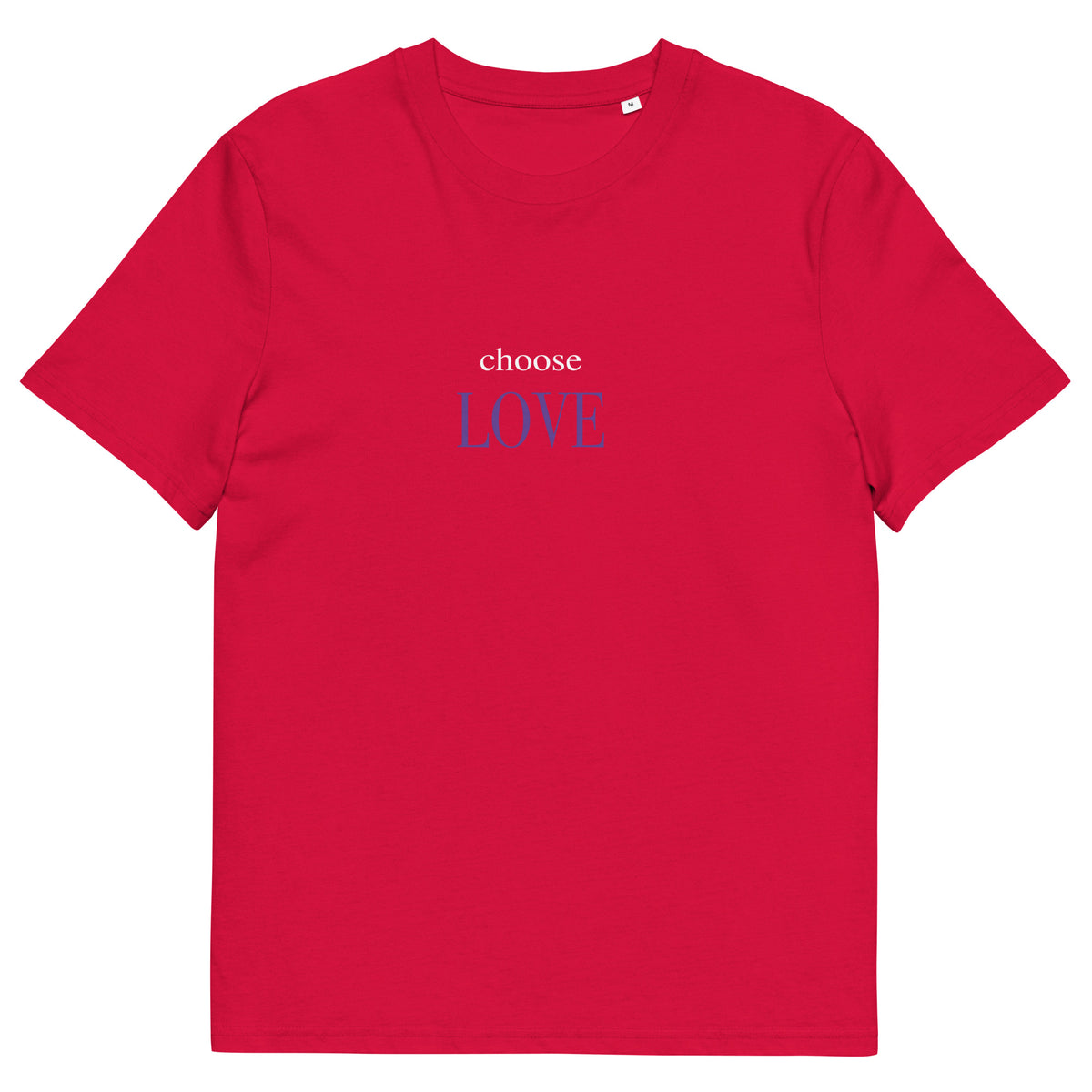 Choose Love T-Shirt mit Schriftzug, Rot, Vorderansicht