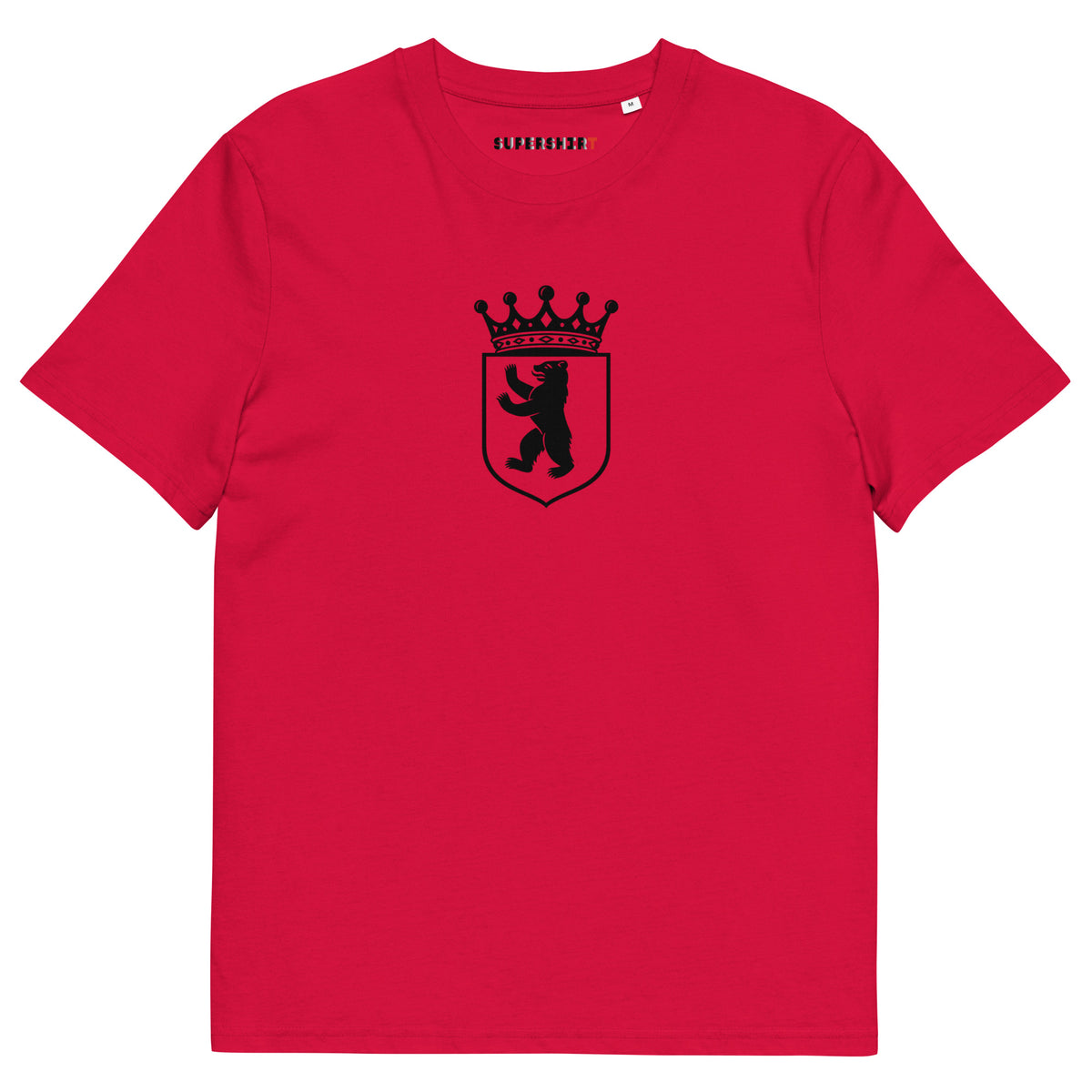 Berlin bear (Berlin Bär) organic cotton T-shirt, Red, front view